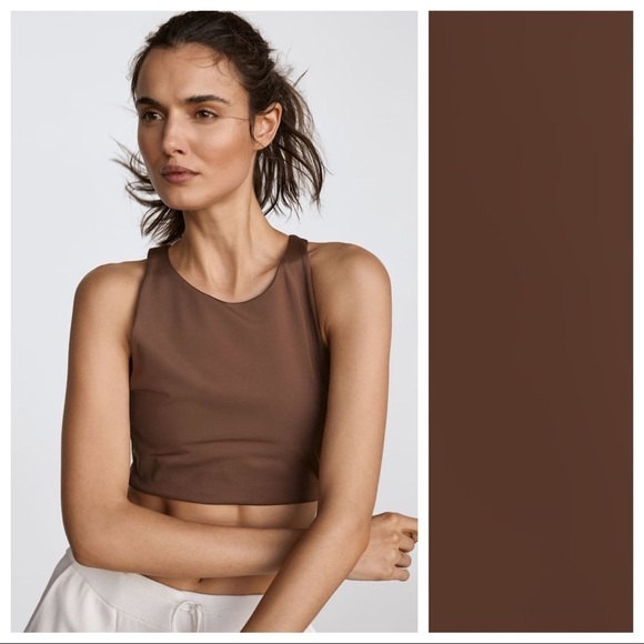 NWT. Massimo Dutti Brown Crop Top. Size M. - Picture 2 of 13